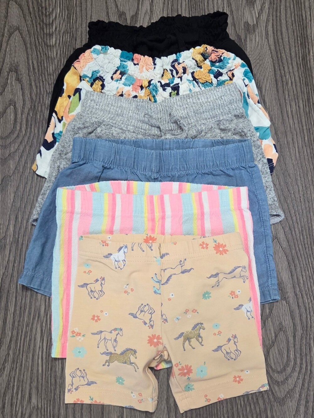 6 Pair - Kids Multicolor Shorts Bundle